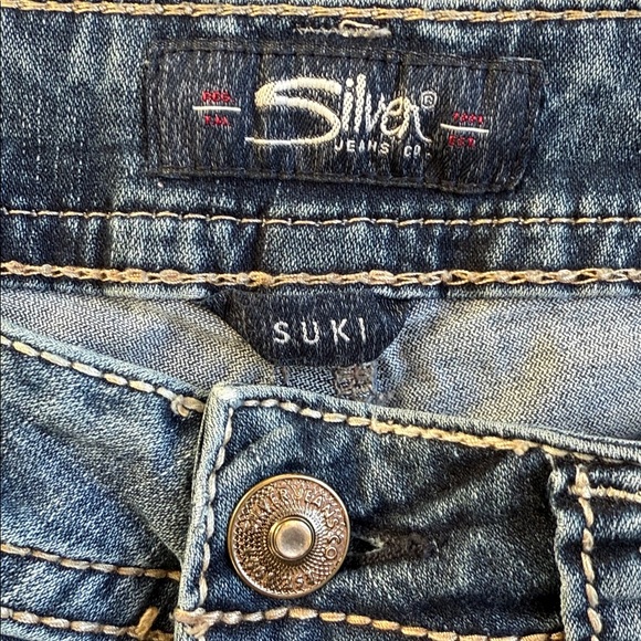 Silver SUKI slim boot cut W30/L31 Classic Blue Denim Jeans - Picture 3 of 11